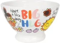 Blond Amsterdam kom aardewerk big hug: bowl on foot 13x8.3cm multi - thumbnail