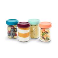 4 glazen bewaarpotjes (240 ml) BABYMOOV meerkleurig - thumbnail