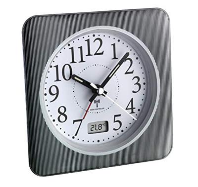 TFA Dostmann 60.1502.10 Zendergestuurd Wekker Grijs, Wit Alarmtijden 1