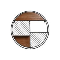 Planken Home ESPRIT Zwart Natuurlijk Metaal Hout MDF 60 x 12 x 60 cm Voor aan de muur - thumbnail