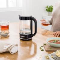 Bosch TWK70B03 waterkoker 1,7 l 2400 W Zwart, Transparant - thumbnail