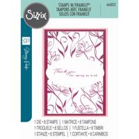 Sizzix • creative coordinations clear stamps with framelits wall flower 9pcs - thumbnail