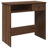 Bureau 80x40x75 cm bewerkt hout bruin eikenkleur - thumbnail