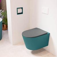 MONDIAZ LAVIE hangend toilet single fire rimless diepspoel Smag, Toiletzitting met quick-release & softclose Dark Grey - thumbnail