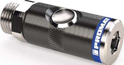 Promat/Tecwerk Luchkoppeling met drukknopontgrendeling | DN 7,4, buitenschroefdraad aluminium | schroefdraad G 1/4? 13,16 mm - 4000351990