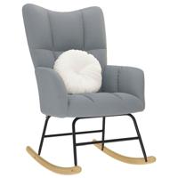 Schommelstoel stof lichtgrijs - thumbnail