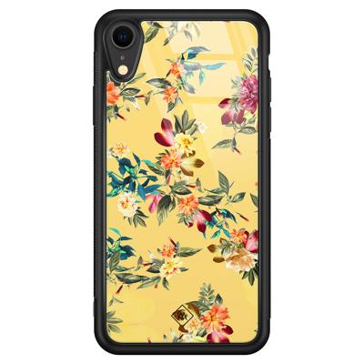 iPhone XR glazen hardcase - Florals for days