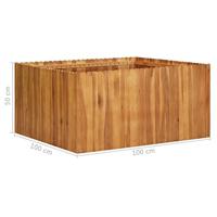 Plantenbak verhoogd 100x100x50 cm massief acaciahout - thumbnail