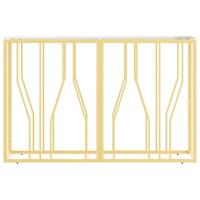 Wandtafel 110x30x70 cm roestvrij staal en glas - thumbnail