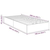 Ottoman Bedframe Zwart Eiken 193 x 120 x 25 cm Spaanplaat - thumbnail