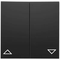 PEHA Badora MAT ZWART wip voor jaloezie drukschakelaar - 4603720 - thumbnail