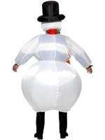 Opblaasbare Sneeuwpop Kostuum - thumbnail