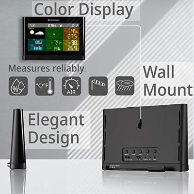 BRESSER 5-in-1 Comfort Weercenter met Kleurendisplay (grijs)