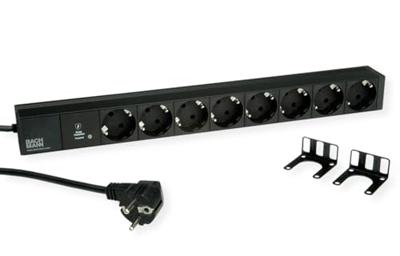 Bachmann 800.3936 Stekkerdoos 19 inch Zwart Randaarde stekker 1 stuk(s)