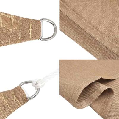 VidaXL Zonnezeil 160 g/m² 3/4x2 m hdpe taupe