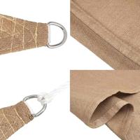 Zonnezeil 160 g/m 3/4x2 m HDPE taupe - thumbnail