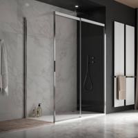 Duka Acqua 5000 schuifdeur Rechts 140x200cm helder glas met Protect chroom/zilver hoogglans - thumbnail