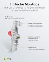 goobay 44738 CAT6 UTP RJ45 netwerkstekker zonder gereedschap te monteren, wit - thumbnail