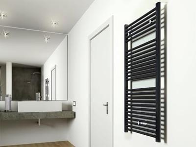 Elara sierradiator Mat Zwart 1185x600 Middenonder aansluiting Elara sierradiator Mat Zwart 1185x600 Middenonder aansluiting
