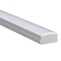 Aluminium ledstrip profiel opbouw 3m - 7 mm hoog - compleet met afdekkap - thumbnail