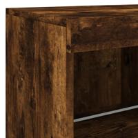Dressoir met LED-verlichting 81x37x67 cm gerookt eikenkleurig - thumbnail