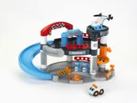 Mercedes-Benz Garage met Auto en Helikopter + Licht en Geluid - thumbnail