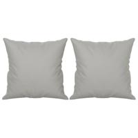 Tweezitsbank met kussens 120 cm microvezelstof lichtgrijs - thumbnail