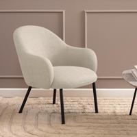 Bendt Fauteuil 'Jacquilyn' Structuurstof, kleur Beige - thumbnail