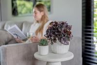 Pot bol blocks d14h13cm zwart/goud - thumbnail