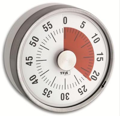 TFA Dostmann Puck Timer Wit Analoog