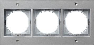 Gira TX 44 afdekraam 3-voudig aluminium