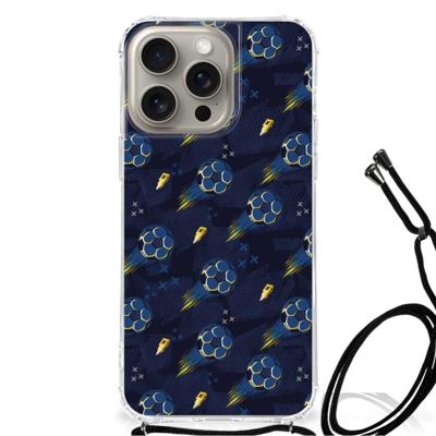 Doorzichtige Silicone Hoesje voor iPhone 15 Pro Max Voetbal Doorzichtige Silicone Hoesje voor iPhone 15 Pro Max Voetbal