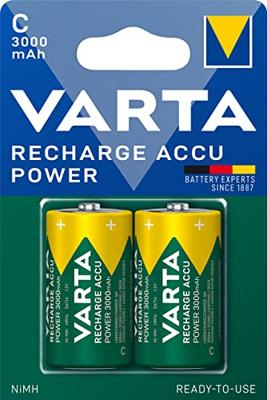 VARTA oplaadbare accu Ready2Use C 3000 mAh 2-Pack zwart