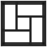 Wandschap 45,1x16x45,1 cm bewerkt hout zwart - thumbnail