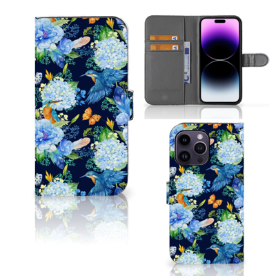 Telefoonhoesje | Met pasjeshouder | voor iPhone 15 Pro Max IJsvogel