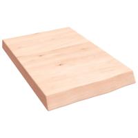 Wandschap 40x60x(2-6) cm onbehandeld massief eikenhout - thumbnail