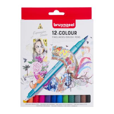 Duotip bruynzeel expression fineliner-brushpen 12x
