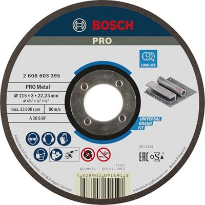 Bosch Accessories 2608603395 2608603395 Doorslijpschijf recht 115 mm 1 stuk(s) Staal