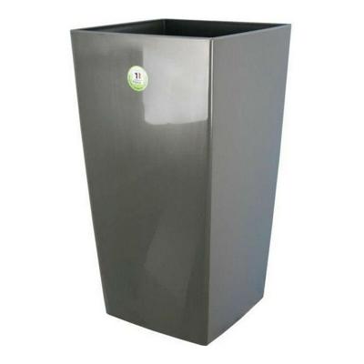 RIVIERA Bloempot Nuance - Vierkant - 29 x 29 x H 52 cm - 32.6 L - Glittery grijs