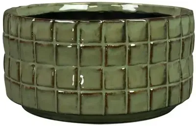 TS Collection schaal keramiek stian 20x10cm mosgroen