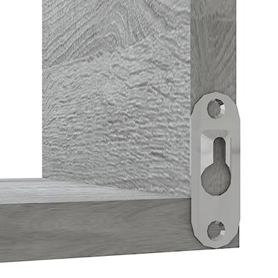 Hoekwandschappen 2 st 40x40x50 cm bewerkt hout grijs sonoma