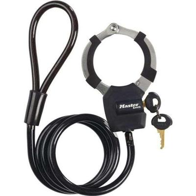 Masterlock Keyed braided steel cable 1 m x Æ 8 mm w/4 keysvinyl cover - colours - 8275EURDPRO