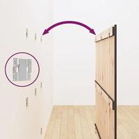 Wandhoofdbord 146,5x3x110 cm massief grenenhout grijs - thumbnail