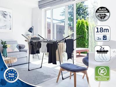 Leifheit droogrek pegasus 180 solid zwart