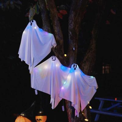 Halloween Hangende Spook 3 pcs Wit 52 x 62 cm Polyester Halloween Hangende Spook 3 pcs Wit 52 x 62 cm Polyester