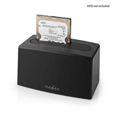 Nedis Docking Station voor Harde Schijf | USB 3.2 Gen1 | USB Type-A | 1 Schijf | 2.5 / 3.5 " | USB 3.2 Gen1 | Docking | Desktop - HDDUSB3210BK