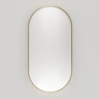 Spiegel Haceka Deco Ovaal 80x40cm Geborsteld Goud - thumbnail