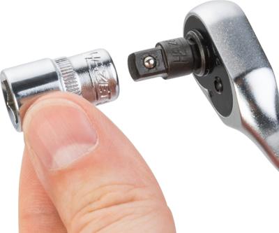 HAZET Omschakelratel · volledig van staal · voor bits 863MBIT · 1/4 inch (6,3 mm) zeskant hol · Lengte: 89 mm