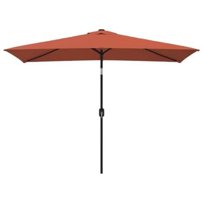 VidaXL Parasol met metalen paal 300x200 cm terracotta
