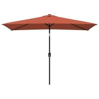 Parasol met metalen paal 300x200 cm terracotta - thumbnail